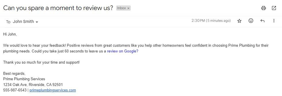 Ask Your Customers For Google Reviews