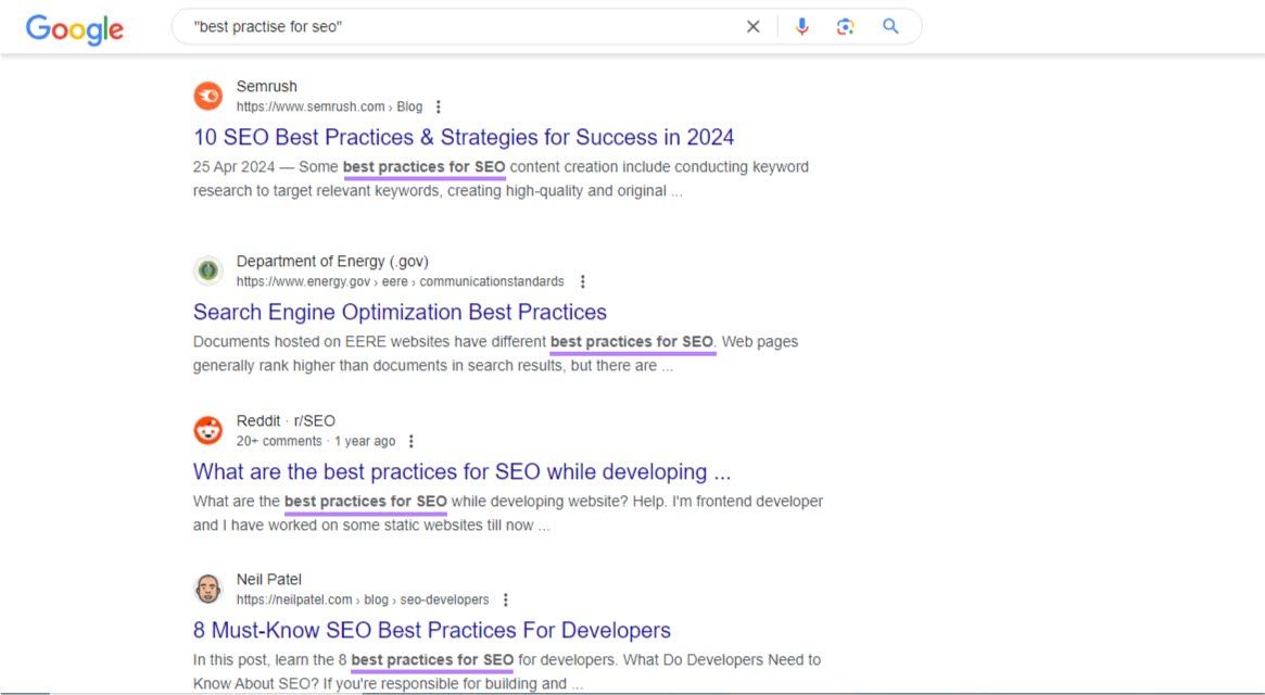 How To Find Exact Match Search Results