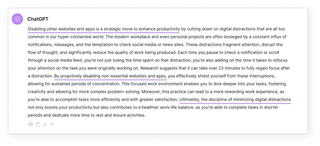 Repetitive Language in AI Writing